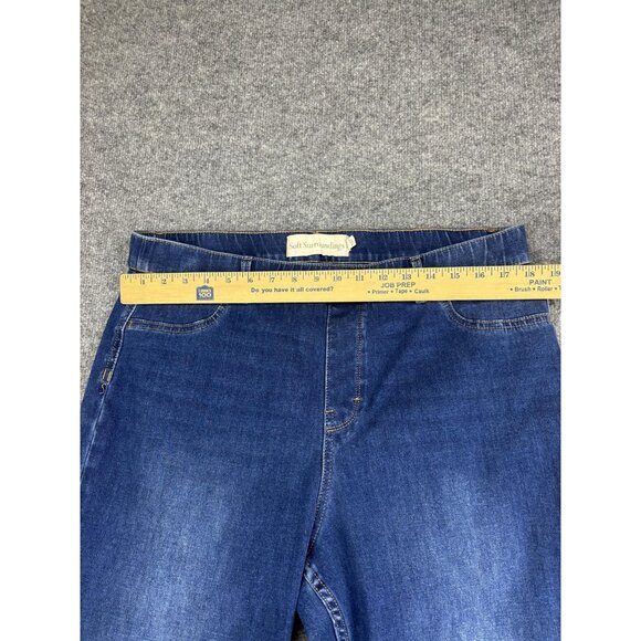 Soft Surroundings Jeans Womens XL Blue Pull On Stretch Straight Leg Pants - Picture 3 of 8